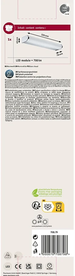 Selection Bathroom Applique LED Arneb IP44 3000K 550lm 230V 9W Chrome