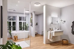 Selection Bathroom Éclairage de miroir LED Luno IP44 White Switch 550lm 230V 6W Alu