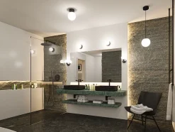 Selection Bathroom Luminaire en suspension LED Gove IP44 3000K 900lm 9W Noir mat Satiné