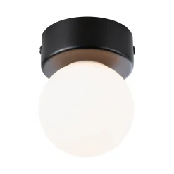 Selection Bathroom Plafonnier Gove IP44 G9 230V max. 20W gradable Noir mat Satiné