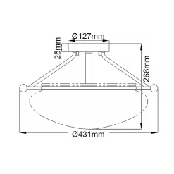 Semi-plafonnier Belle 3 lumières