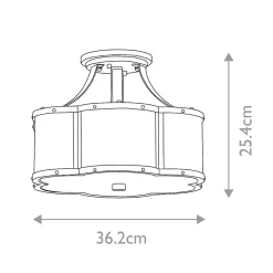 Semi-plafonnier Chance 2 lumières