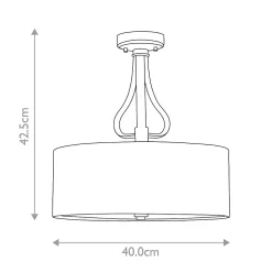 Semi-plafonnier Falmouth 3 lumières - Chrome poli