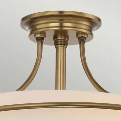 Semi-plafonnier Griffin 3 lumières - Laiton vieilli