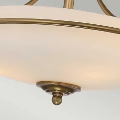 Semi-plafonnier Griffin 3 lumières - Laiton vieilli