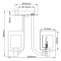 Semi-plafonnier Kolt 3 lumières