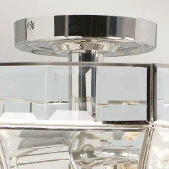 Semi-plafonnier Old Park 2 lumières - Nickel poli