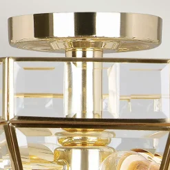 Semi-plafonnier Old Park 2 lumières - Laiton poli