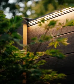 Set éclairage ext. pour clôture PVC/Aluminium - 3 Barettes lumineuse 1733 m/m Anthracite - 1 transformateur et 1 prolongateur