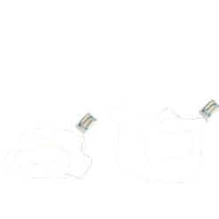 Set de 2 guirlandes lumineuses en plastique blanc et doré 8.5x7.5x2.2 cm