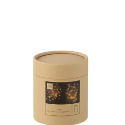 Set de 2 guirlandes lumineuses en plastique blanc et doré 8.5x7.5x2.5 cm