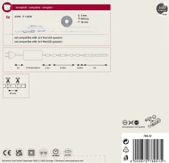 SimpLED Power Strip LED Blanc chaud avec Dimm/Switch Kit complet 5m revêtue 50W 1100lm/m 72 LEDs/m 3000K 60VA
