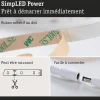 SimpLED Power Strip LED Blanc neutre avec Dimm/Switch Kit complet 3m revêtue 33W 1100lm/m 72 LEDs/m 4000K 48VA