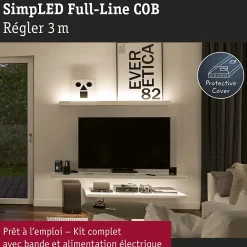SimpLED Strip LED Full-Line COB Kit complet 3m 11W 500lm/m 384 LEDs/m 3000K 12VA