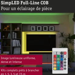 SimpLED Strip LED Full-Line COB Kit complet 7,5m 19,5W 140lm/m 840 LEDs/m RGB 24VA