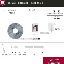 SimpLED Strip LED RGBIC Motion Music Kit complet 5m revêtue 22W 170lm/m 420 LEDs/m RGB 24VA
