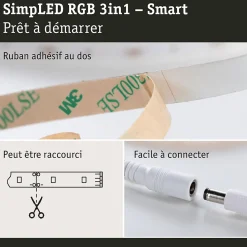 SimpLED Strip LED Smart Home Zigbee 3.0 RGB Kit complet 10m revêtue 26W 90lm/m 30 LEDs/m RGB 36VA