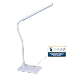 SLIM: Lampe de bureau LED 510 lumen,6W, interrupteur tactile, blanc