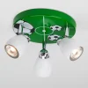 SOCCER Plafonnier 3L vert/noir/blanc GU10 3W métal ampoule incluse
