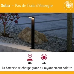 Solar Borne lumineuse LED Ryse Détecteur de mouvement IP44 3000K 30lm Anthracite