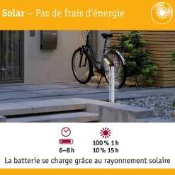 Solar Borne lumineuse LED Soley Détecteur de mouvement IP44 3000K 42lm Anthracite