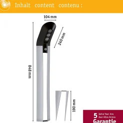 Solar Borne lumineuse LED Soley Détecteur de mouvement IP44 3000K 42lm Anthracite