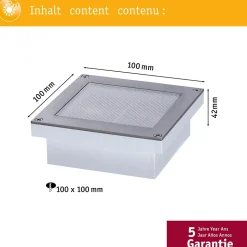 Solar Encastré de sol LED Aron Détecteur de mouvement IP67 3000K 12lm Blanc