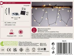 Solar Guirlande LED Soala IP44 3000K 30x3lm Noir