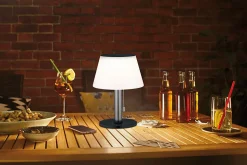 Solar Lampe à poser LED 3-Step-Dim Lillesol IP44 3000K 45lm Acier inoxydable