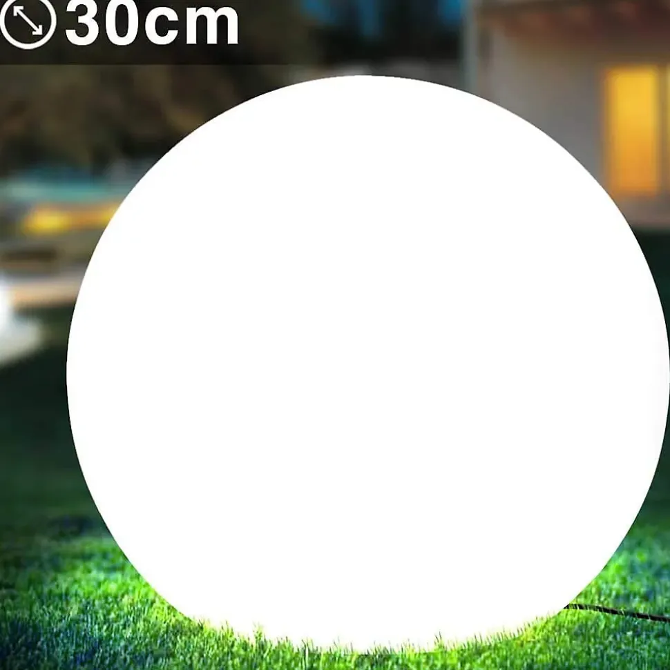 SOLAR NOVA XL: Sphère LED RGB à recharge solaire 30 cm