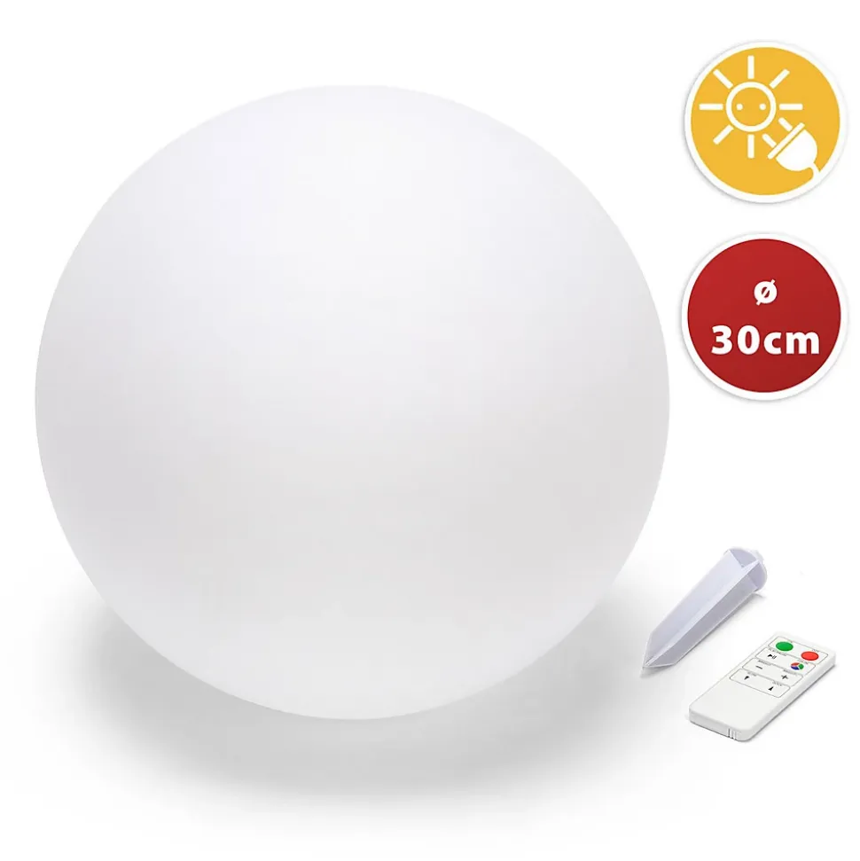 SOLAR NOVA XL: Sphère LED RGB à recharge solaire 30 cm