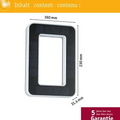 Solar Numéro de maison lumineux LED avec batterie interchangeable Numéro 0 IP44 3000K 6lm Noir