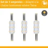 Solar Socle enfichable LED Taina ampoule de rechange Kit de 3 3000K 60lm