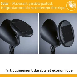 Solar Spot LED Solena IP44 3000K 2lm Noir