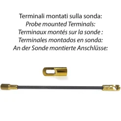 Sonde torsadée TORNADO d.5,2, 50m, sur bobine acier, bornes interchangeables. Orange