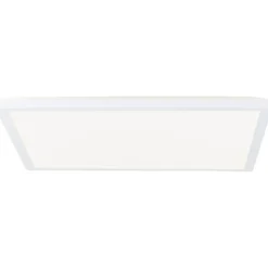 SORELL plafonnier carré blanc LED intégrée 24W plastique - dim.42x42cm - ampoule incluse
