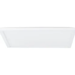 SORELL plafonnier carré blanc LED intégrée 24W plastique - dim.42x42cm - ampoule incluse