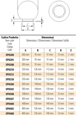 Sphère d'extérieur en PMMA, 250mm, E27, fumée