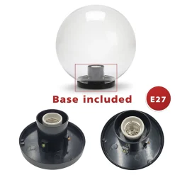 Sphère d'extérieur en PMMA, 400mm, E27, transparente