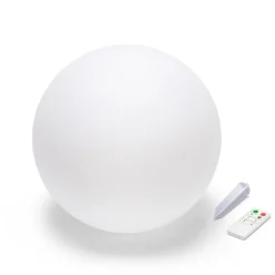 Sphère LED RGB rechargeable solaire 40cm. Avec télécommande