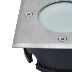 Spot à encastrer carré Velho IP65 et IP67 6.8W 500lm GoodHome l.11 x H.5,1 cm