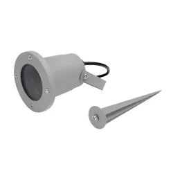 Spot à Piquer LED Extérieur IP44 Gris pour Ampoule GU10 - SILAMP