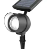 Spot à piquer solaire Bridger LED intégrée 40lm 0.5W IP44 GoodHome noir