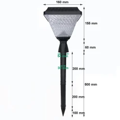 Spot à Piquer Solaire Crépusculaire IP65 2W - Blanc Chaud 2300K - 3500K - SILAMP
