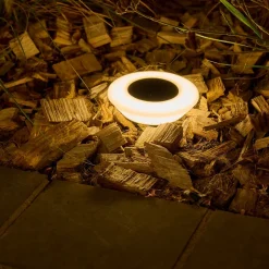 Spot à piquer solaire LED extérieur rond blanc 0,07 W 6 lm rechargeable IP44