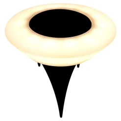 Spot à piquer solaire LED extérieur rond blanc 0,07 W 6 lm rechargeable IP44