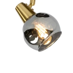 Spot Art déco doré avec verre fumé - Vidro