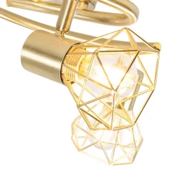 Spot Art Déco en laiton réglable et inclinable 3 lumières - Mosh