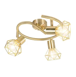 Spot Art Déco en laiton réglable et inclinable 3 lumières - Mosh