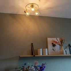 Spot Art Déco en laiton réglable et inclinable 3 lumières - Mosh